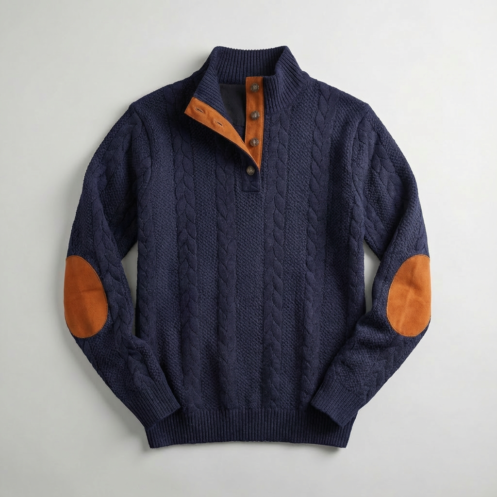 Callum Cable Knit Pullover Sweater