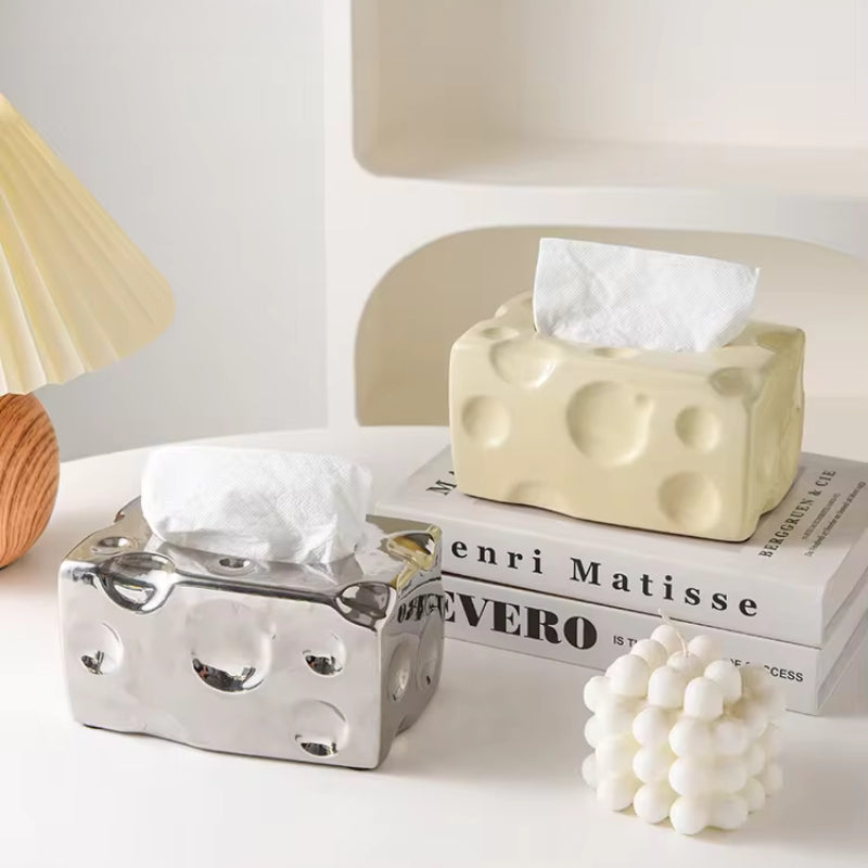 CHEESE CUBE TISSUE BOX