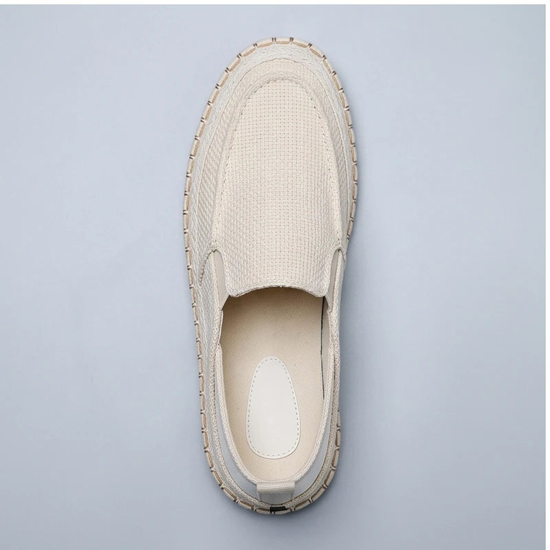 Beige Caldwell Canvas Slip-On Loafers product photo - 3
