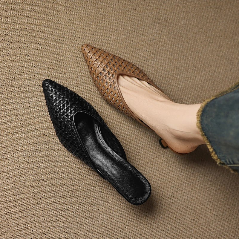Sabrina Genuine Leather Mules
