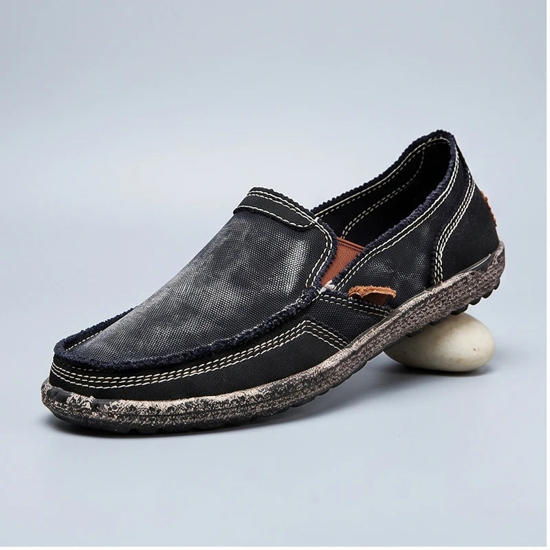 Black Beckett Canvas Slip-On Loafers product photo
