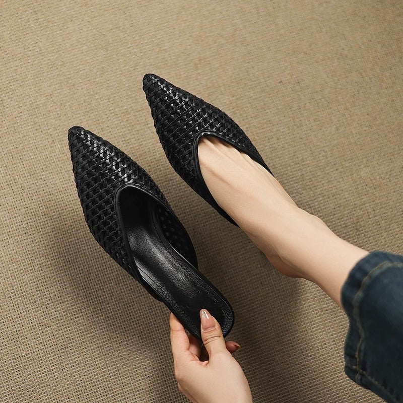 Sabrina Genuine Leather Mules