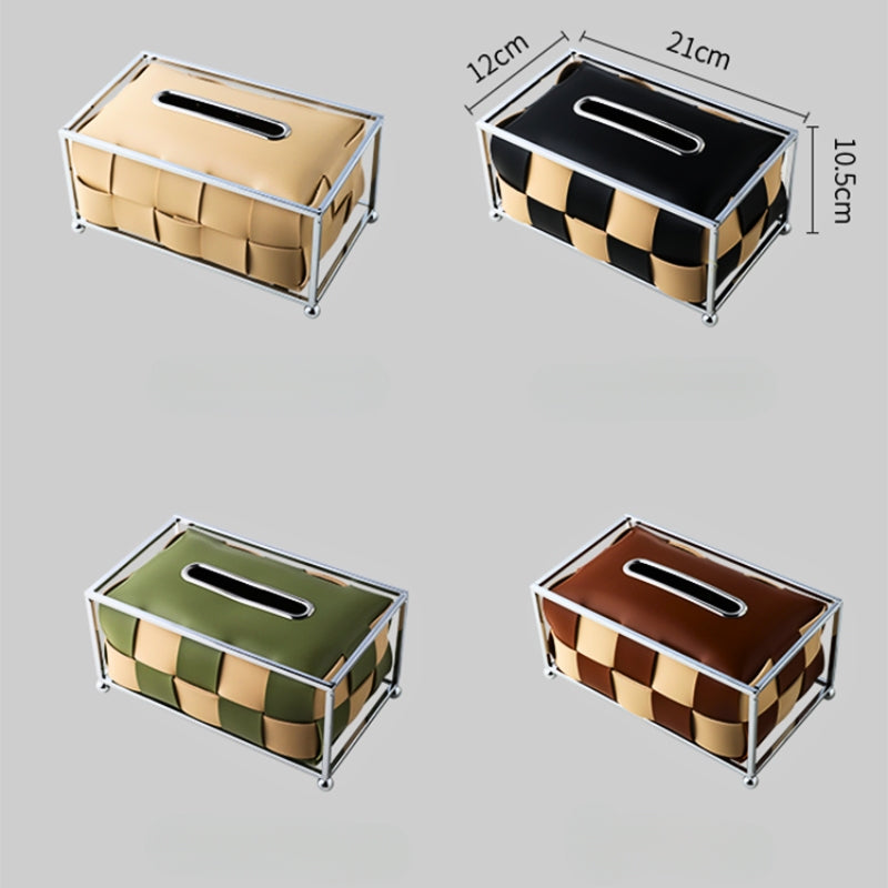 INTERWOVEN LEATHER TISSUE BOX