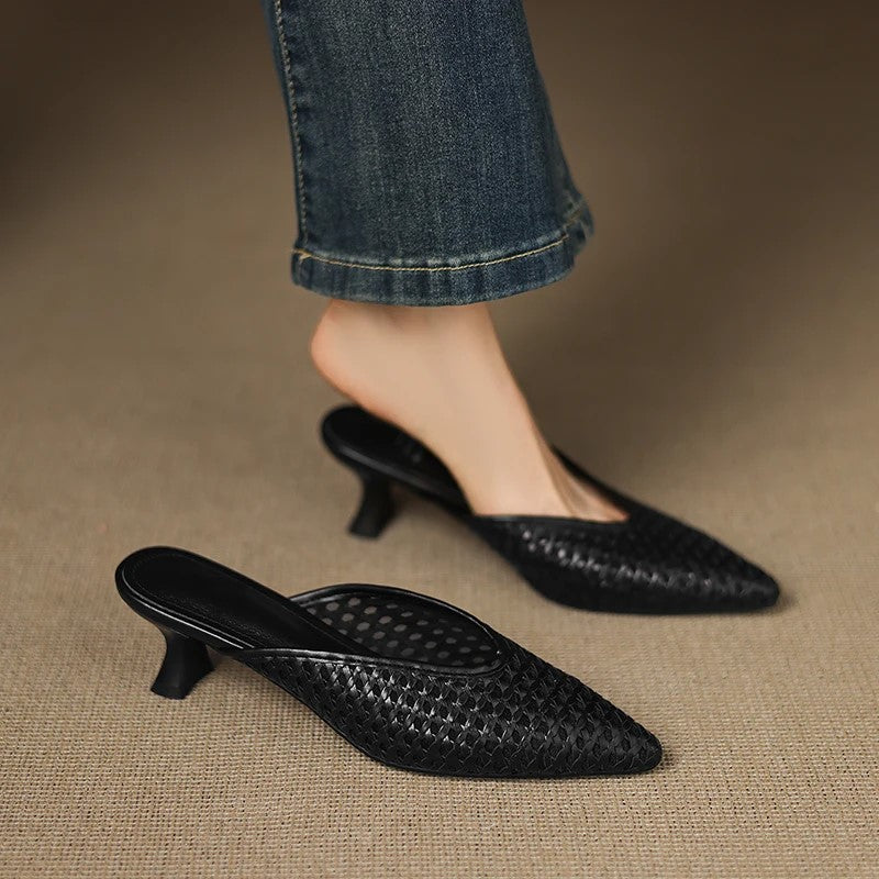 Sabrina Genuine Leather Mules