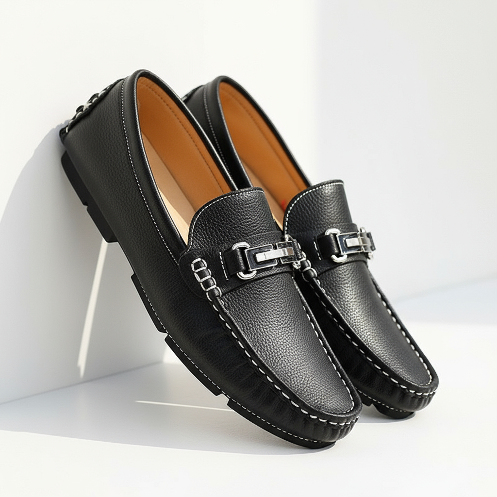Men's Penny Loafers, Comfortable Genuine Leather Slip-On Classic