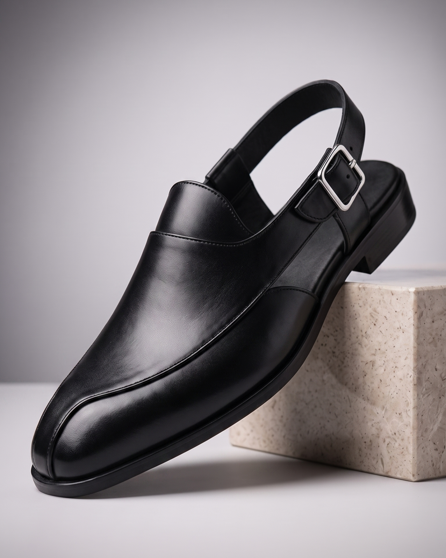 Ravello Genuine Leather Slingback Loafers