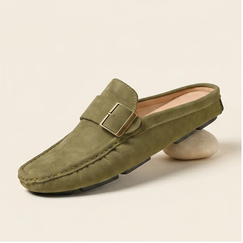 Green Corbeau Genuine Leather Slip-On Loafers product photo