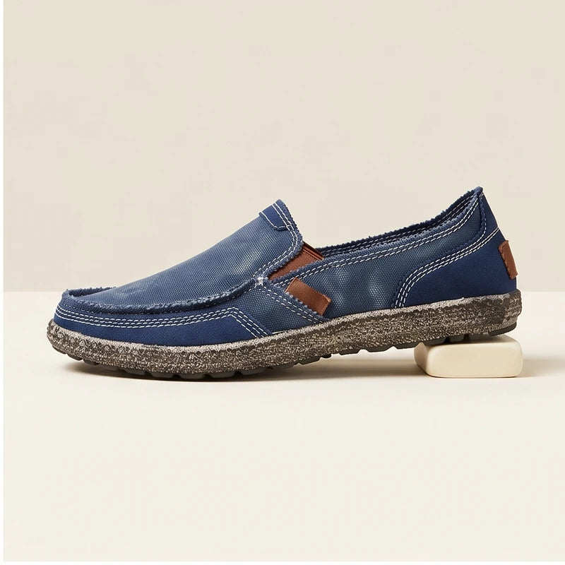 Blue Beckett Canvas Slip-On Loafers product photo - 2