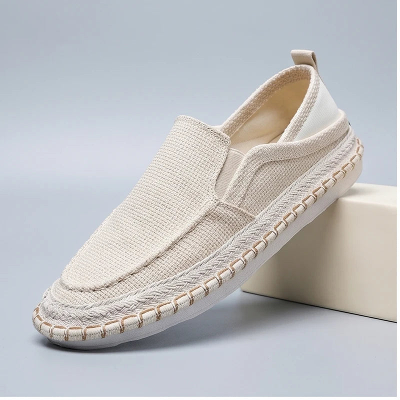 Beige Caldwell Canvas Slip-On Loafers product photo