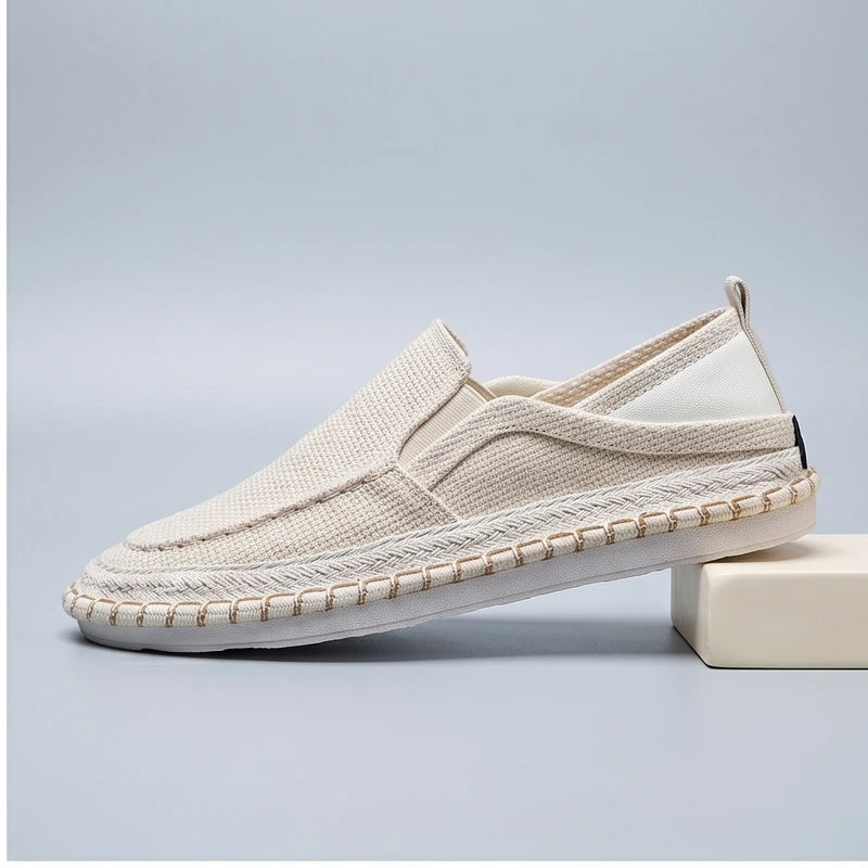 Beige Caldwell Canvas Slip-On Loafers product photo - 2