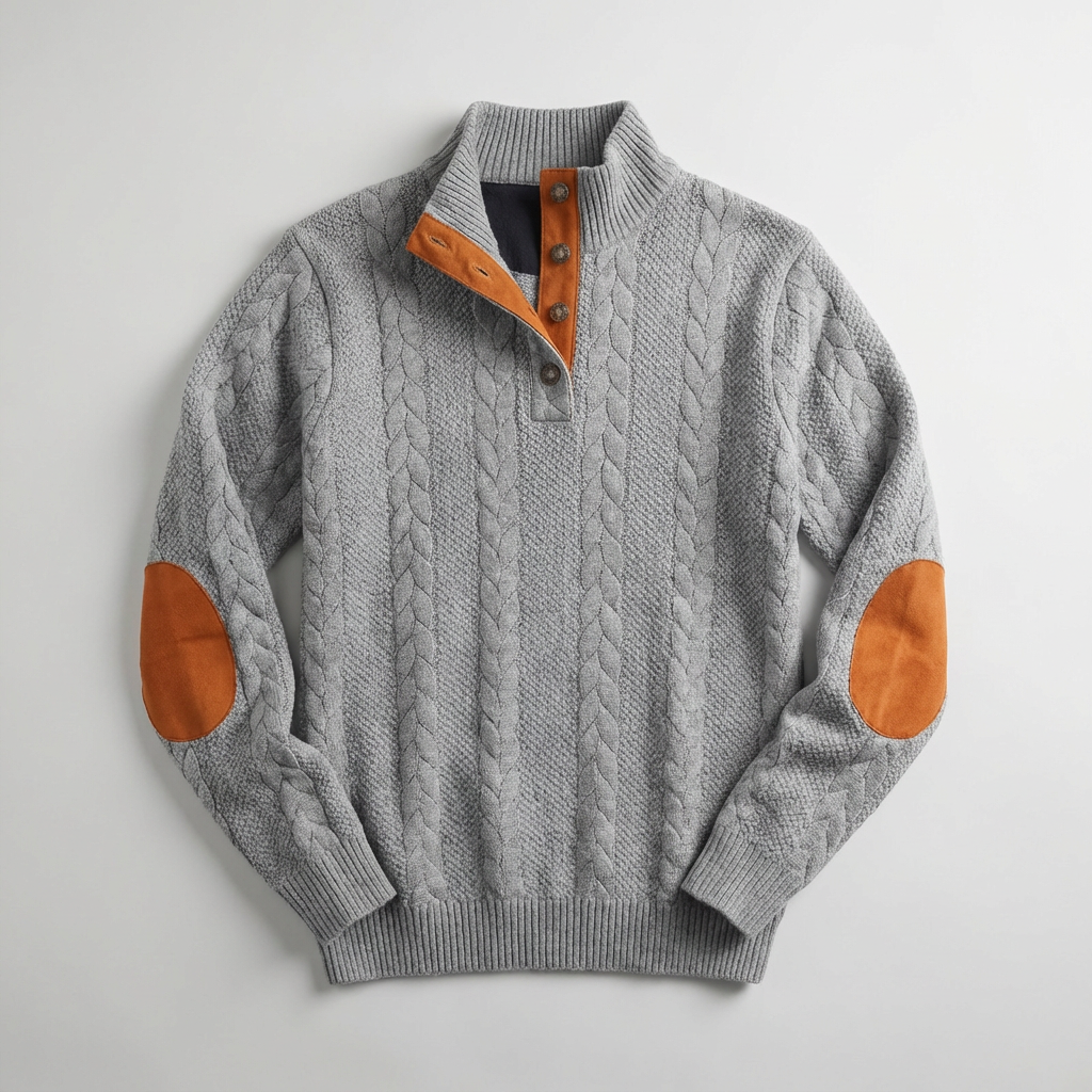 Callum Cable Knit Pullover Sweater