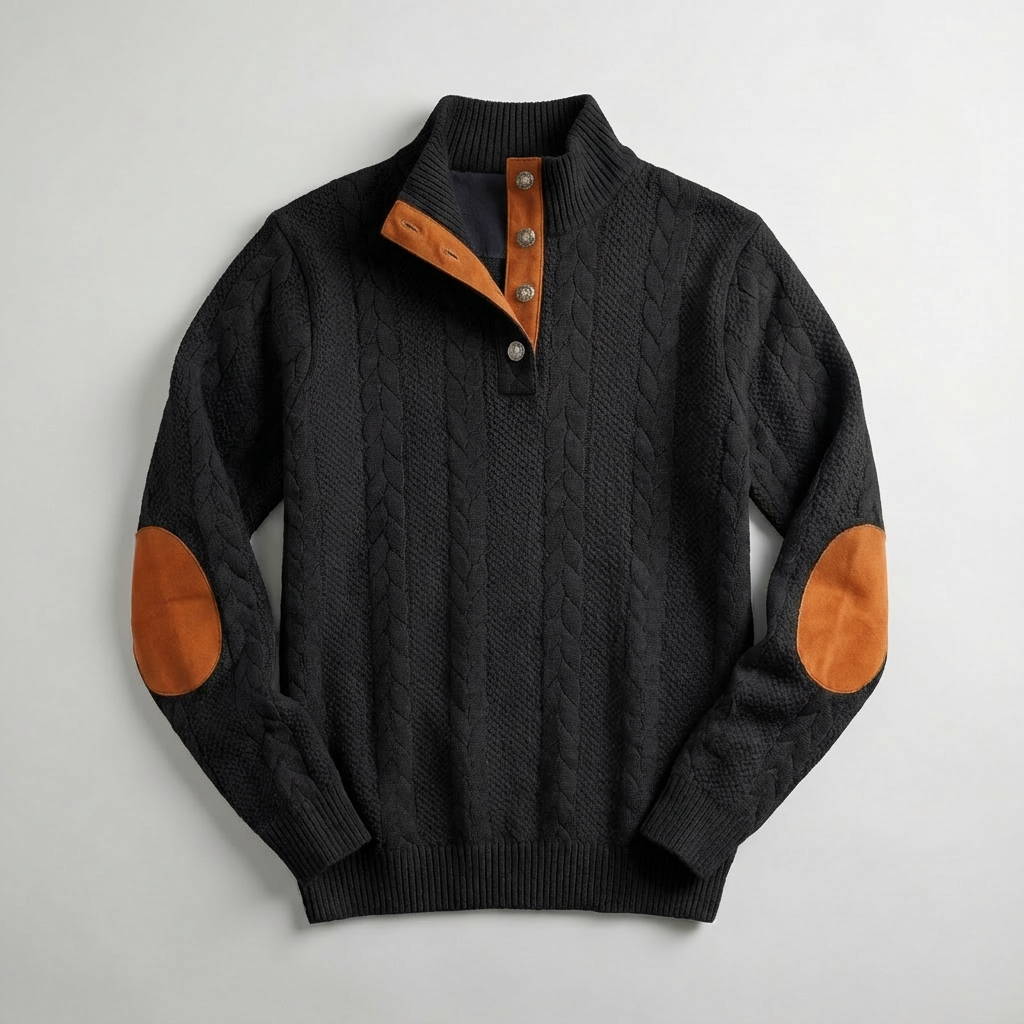 Callum Cable Knit Pullover Sweater