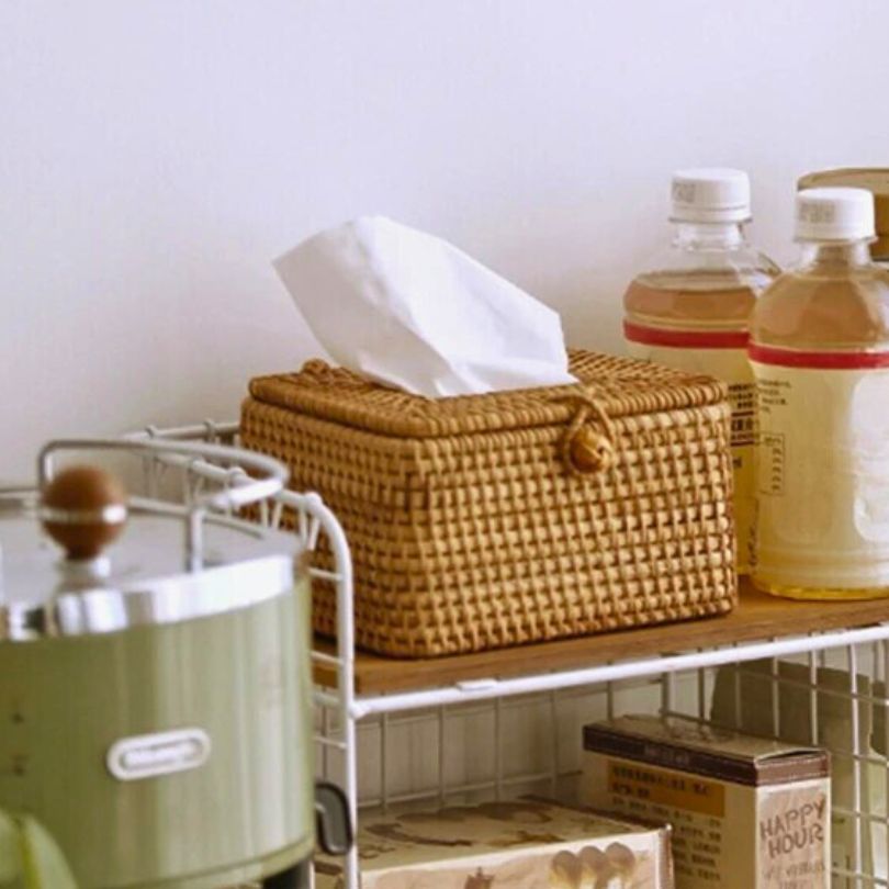 Rattan Tissue/Napkin Box