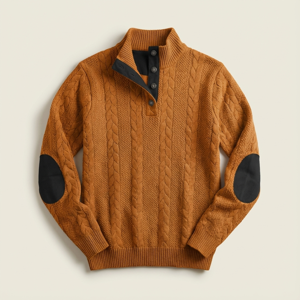 Callum Cable Knit Pullover Sweater