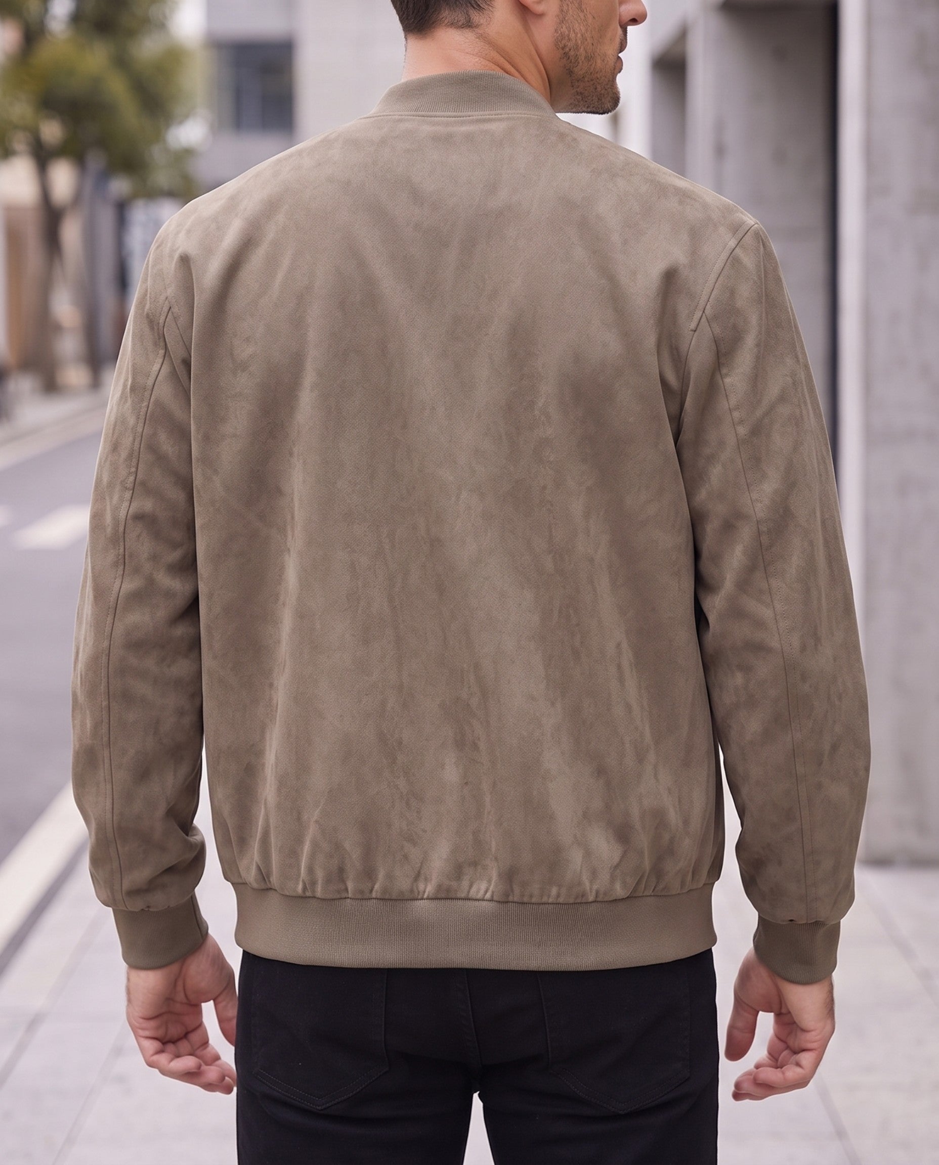 Mercer Suede Bomber Jacket