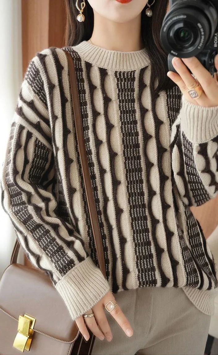 New Autumn/Winter Fashion Korean Edition Colored Half High Neck Loose Versatile Simple Slim Women's Long Sleeve Knitted Sweater