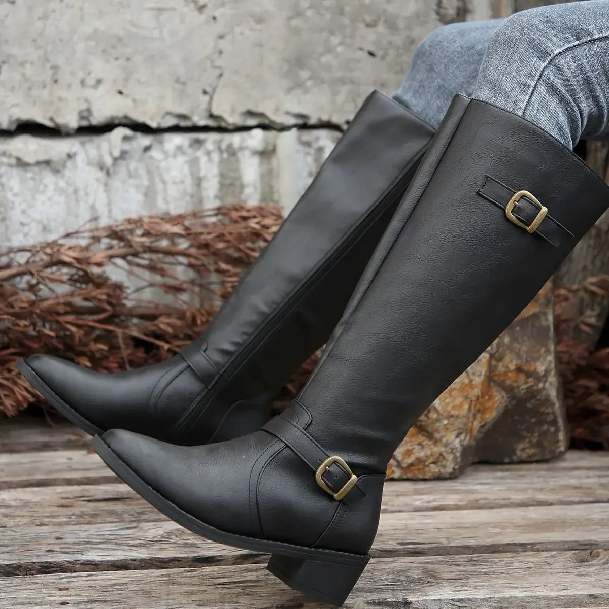Brielle Leather Riding Boots