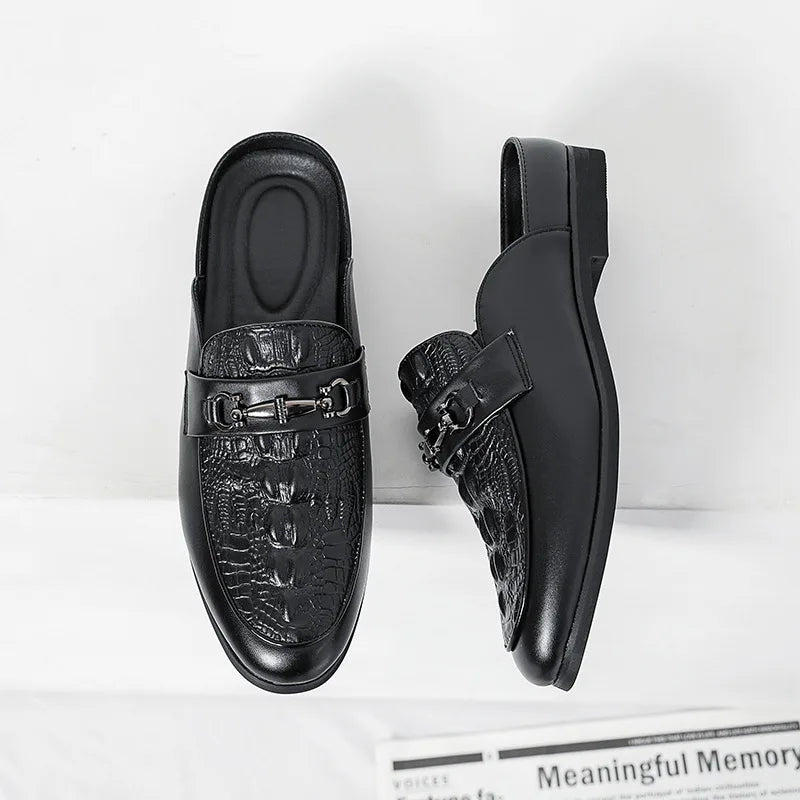 Zane Leather Slide Loafers