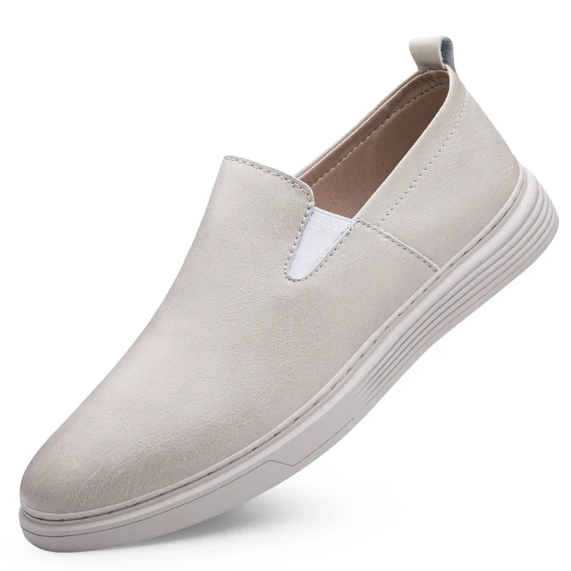 Crown Leather Slip-On Shoes