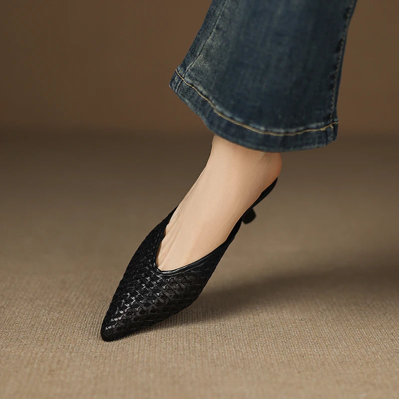 Sabrina Genuine Leather Mules