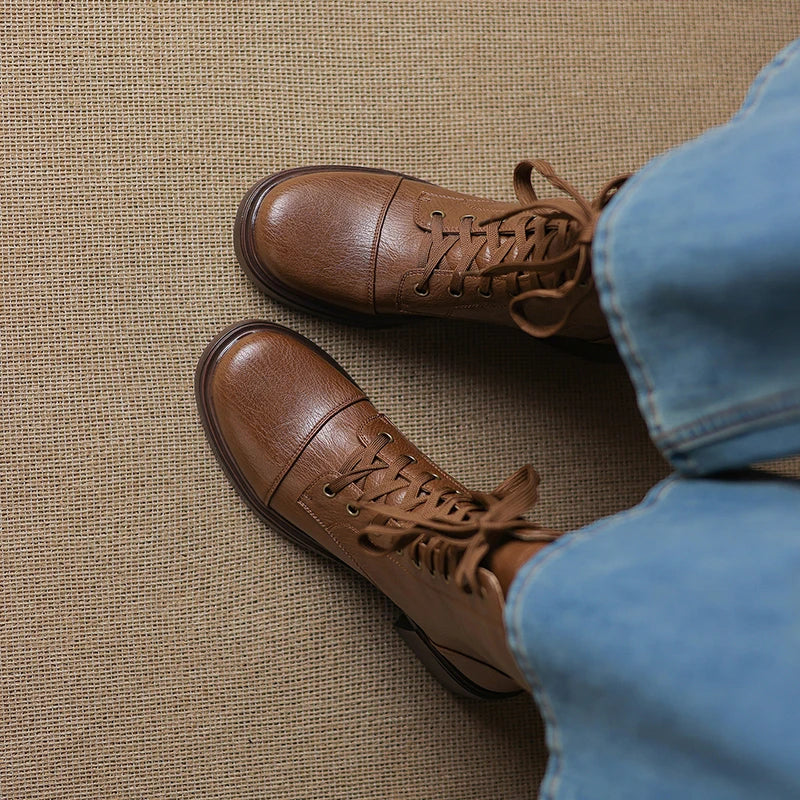 Carter Leather Combat Boots