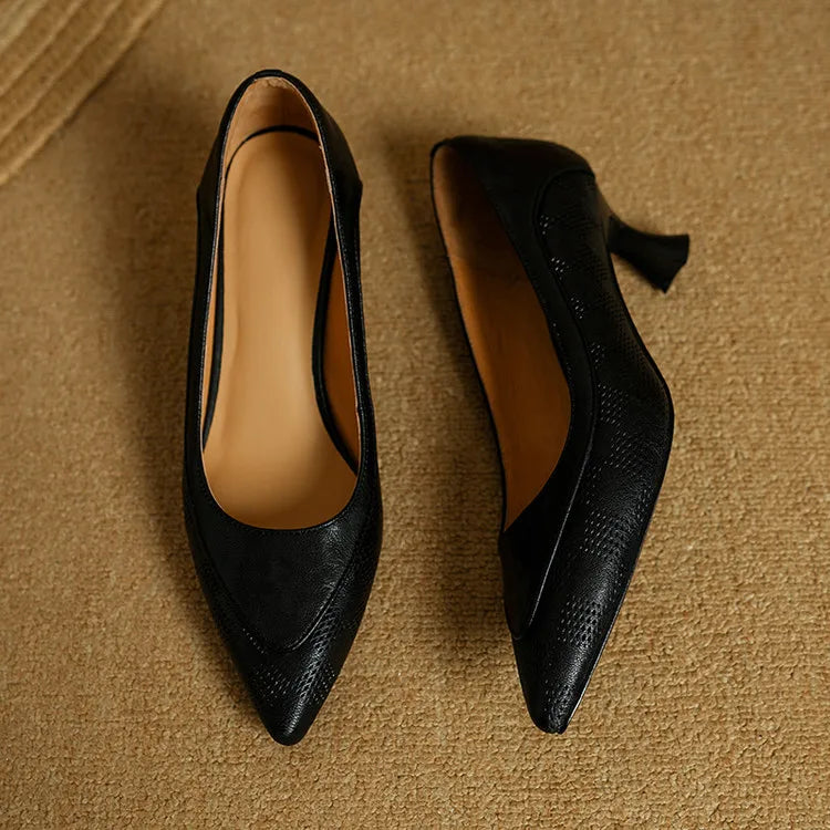 Amalia Genuine Leather Heels