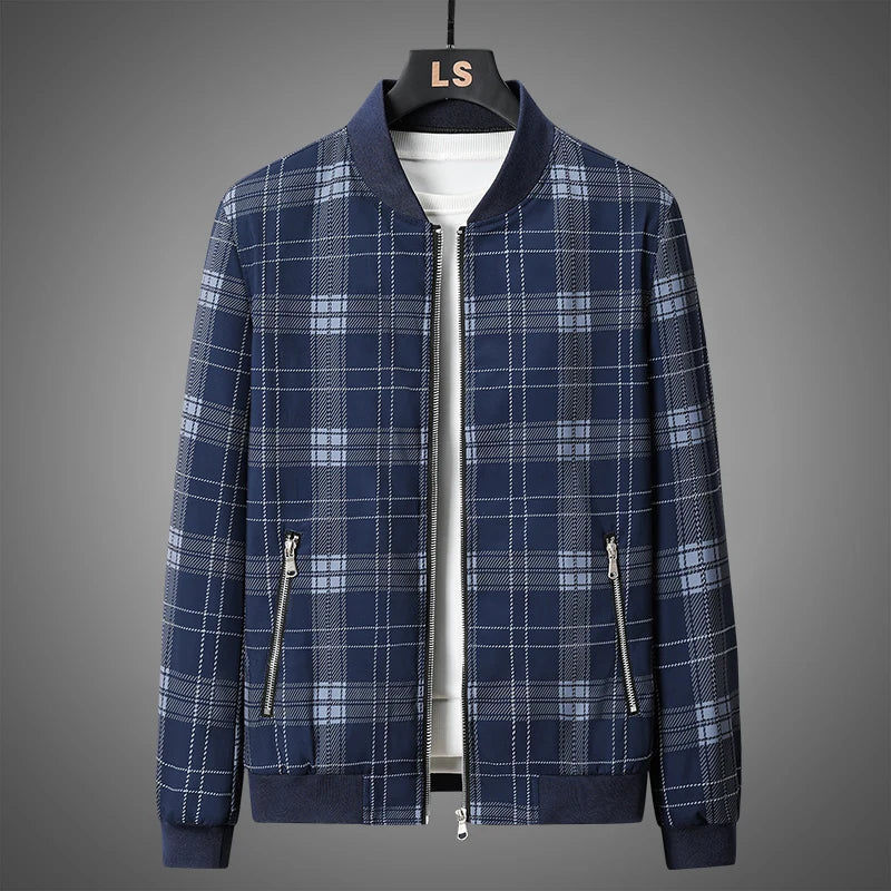 Elian Plaid Bomber Jacket