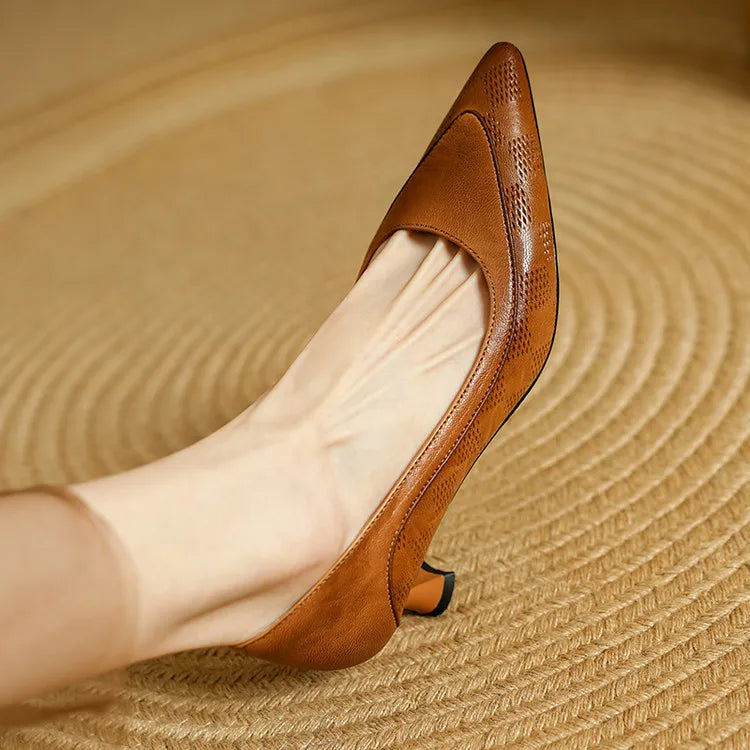 Amalia Genuine Leather Heels