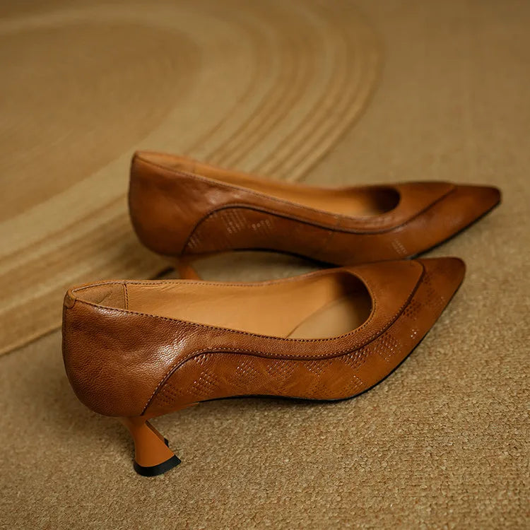 Amalia Genuine Leather Heels