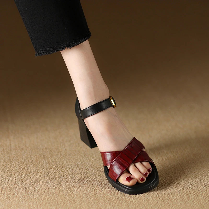 Noelle Genuine Leather Sandals