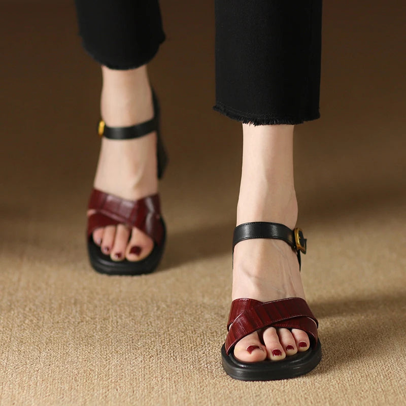 Noelle Genuine Leather Sandals