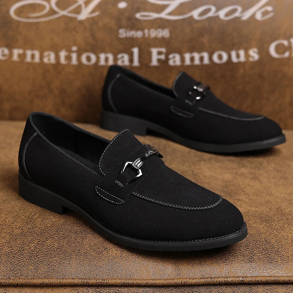 Pierce Suede Pointed Toe Loafers