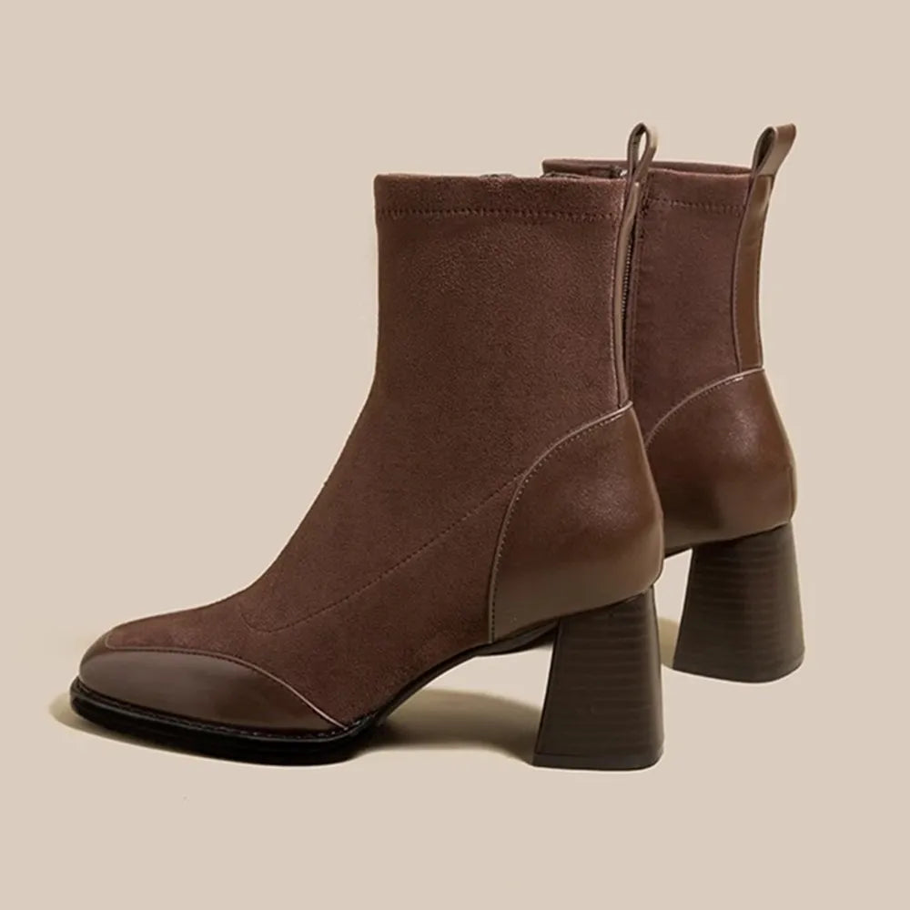 Elliot Platform Heel Leather Boots