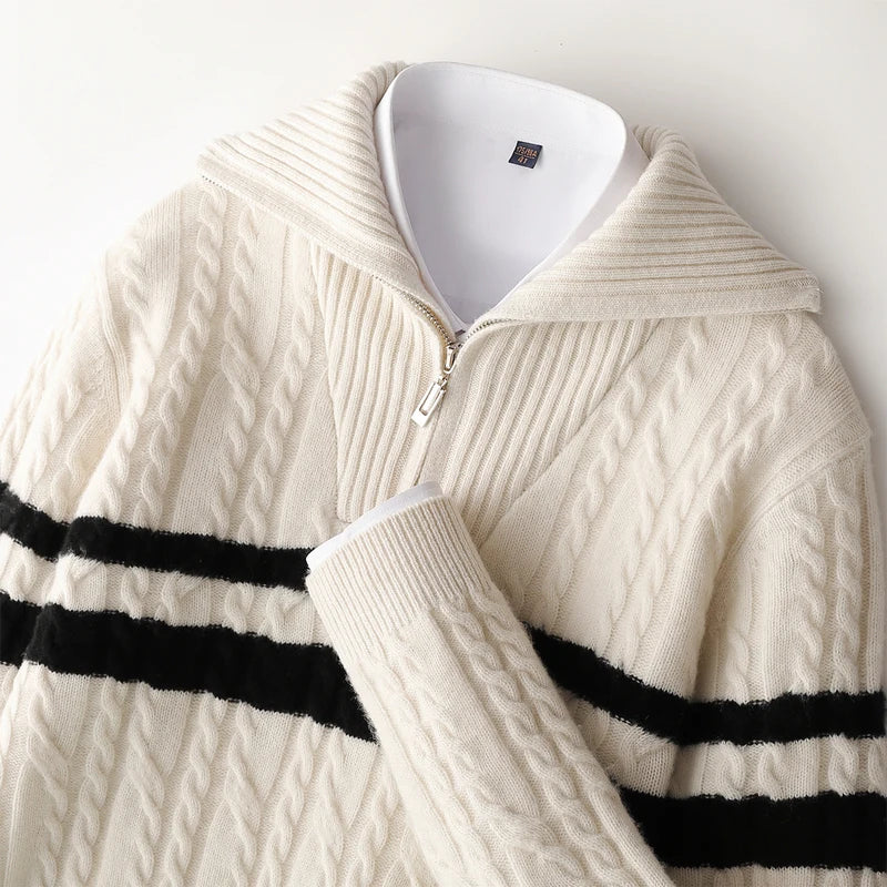 Kingston Wool Quarter-Zip Sweater