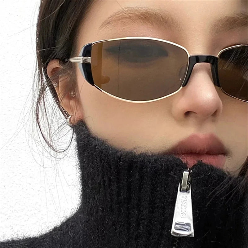 BERTHA Cat Eye Gradient Sunglasses Polarized Sunglasses UV Protection Light Weight Shades Outdoor Metal Frame Eyeglasses
