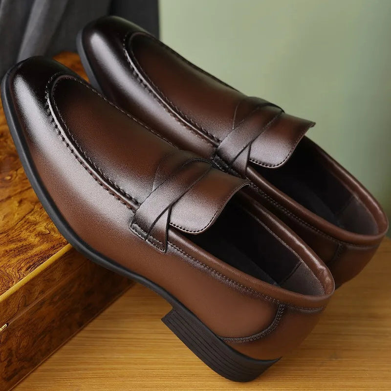 Hudson Leather Pointed Toe Loafer