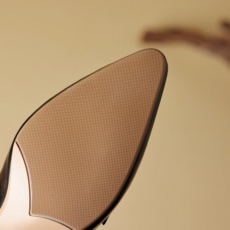 Elara Genuine Leather Flats
