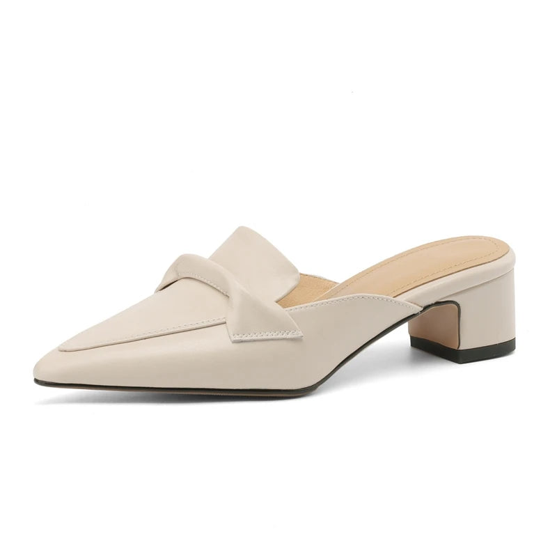 Elara Genuine Leather Flats