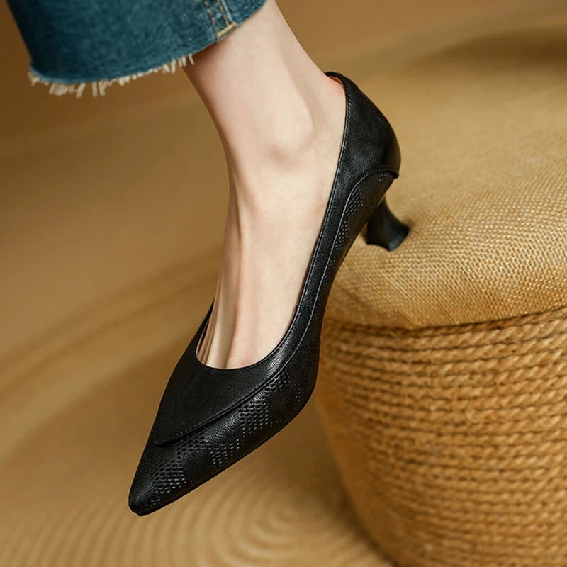 Amalia Genuine Leather Heels