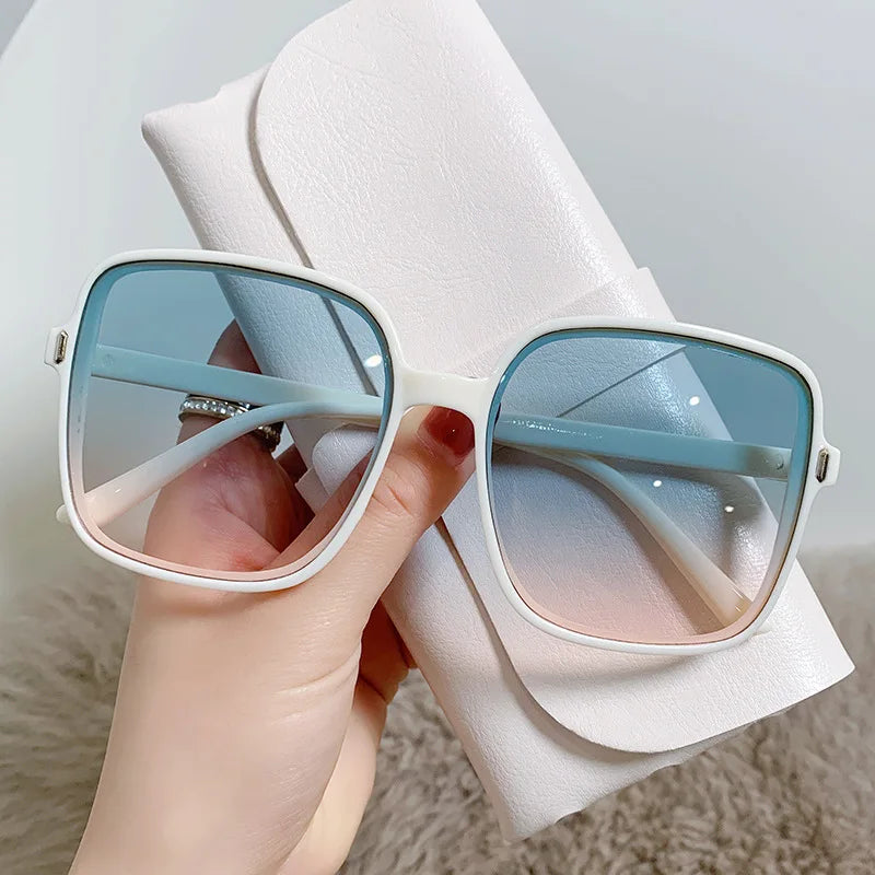 Sunset Glam Square Frame Sunglasses