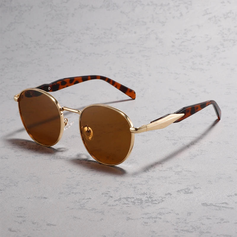 Havana Round Frame Sunglasses