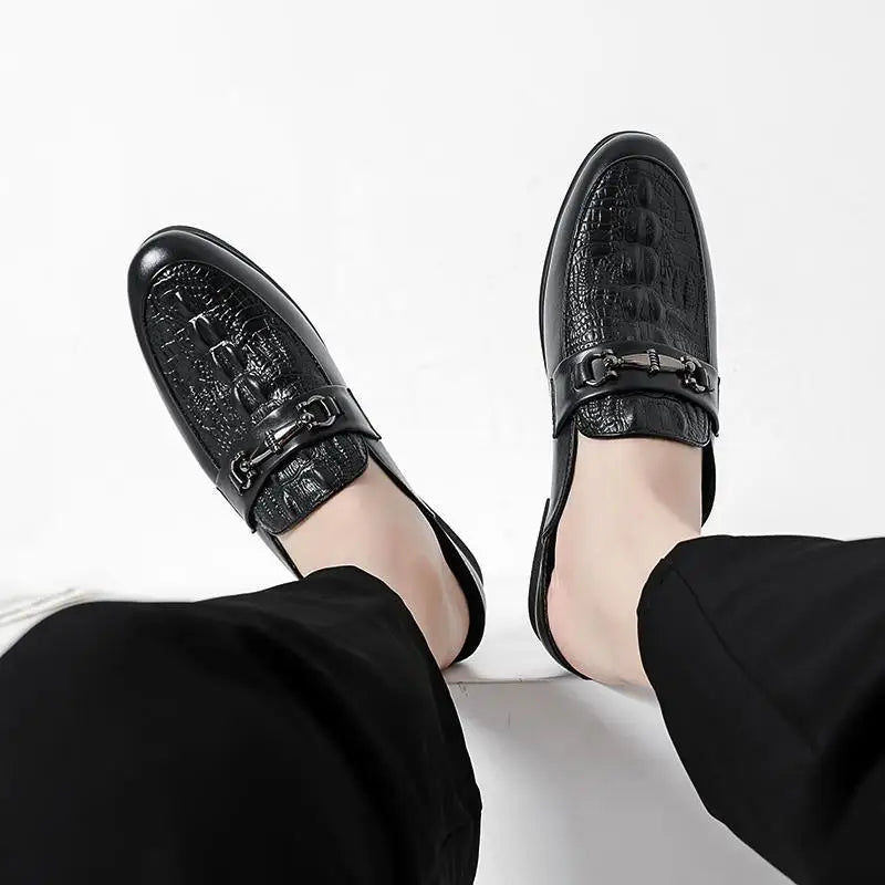 Zane Leather Slide Loafers