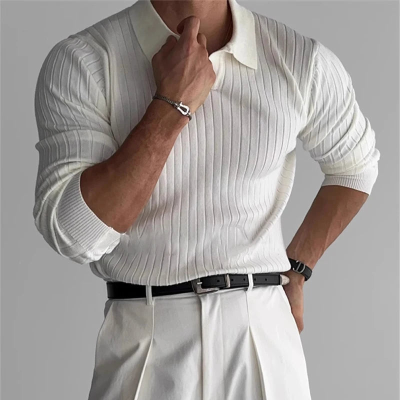 Hadley Ribbed Knit Polo