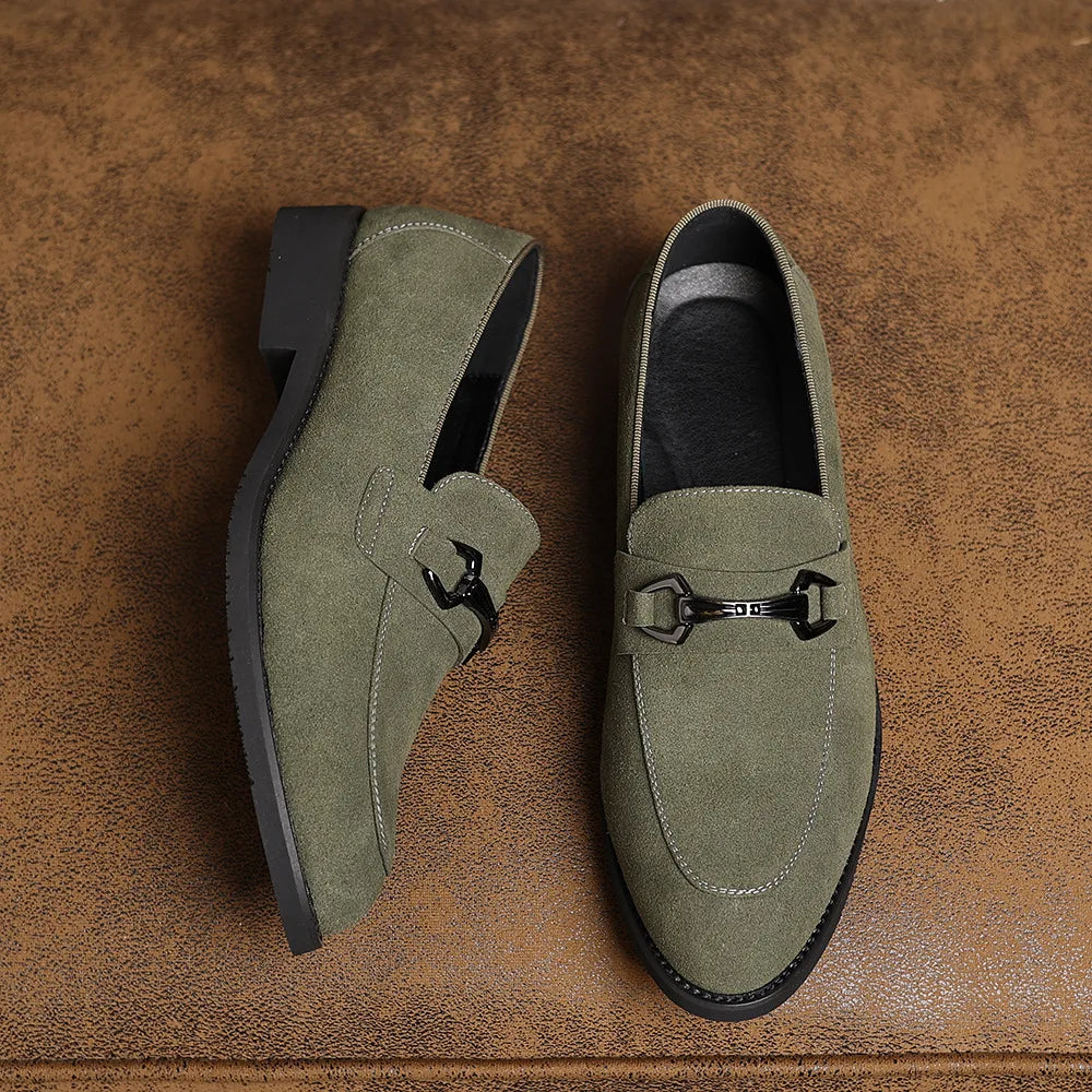 Pierce Suede Pointed Toe Loafers