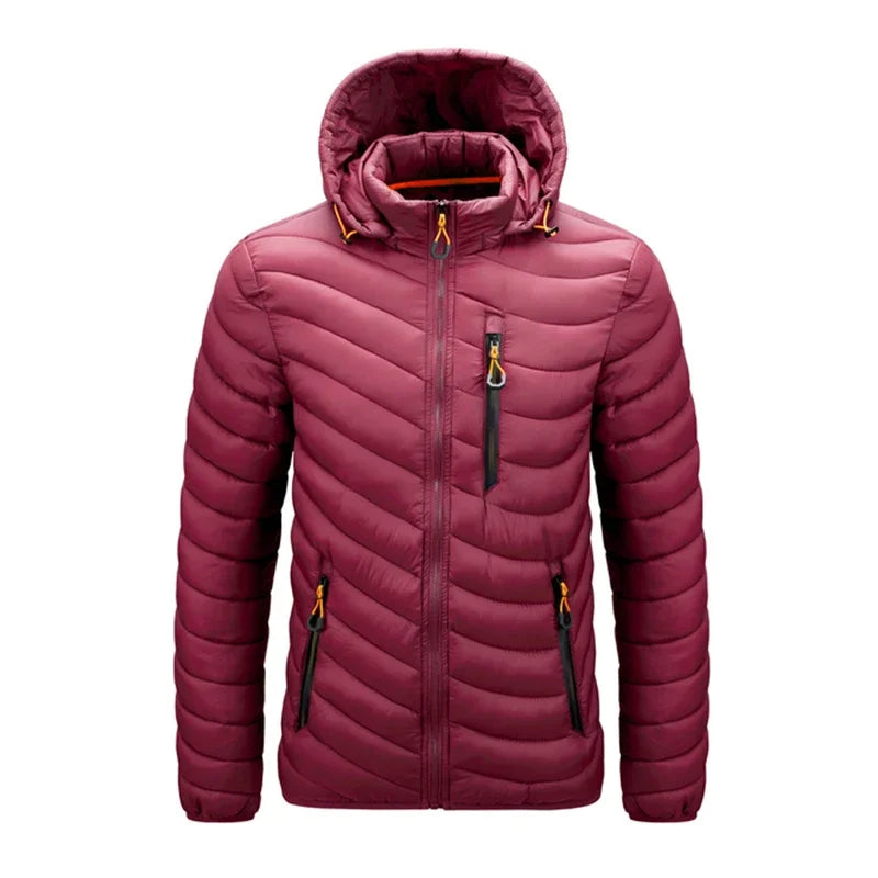 Jacket Men Windbreaker 2023 New Spring Autumn Hooded Parkas Men's Fashion Casual Lightweight Padded Jacket Coat Male