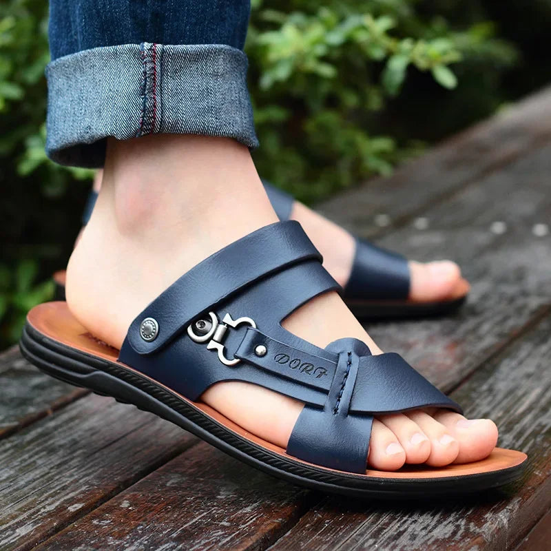 Meridian Genuine Leather Slip-On Fisherman Sandals