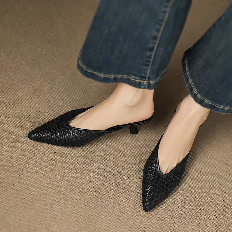 Sabrina Genuine Leather Mules
