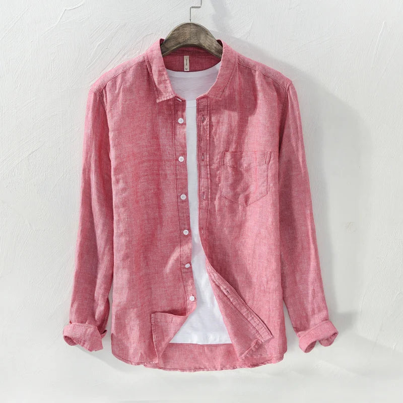 Chambray Linen Button Down Shirt