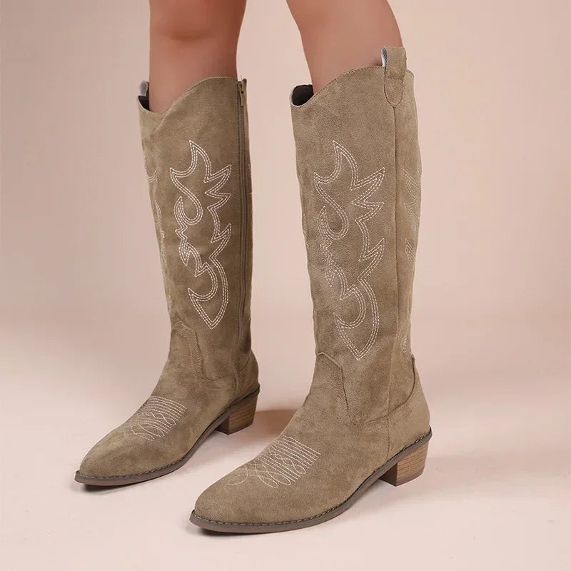 Harlow Embroidered Cowgirl Boots