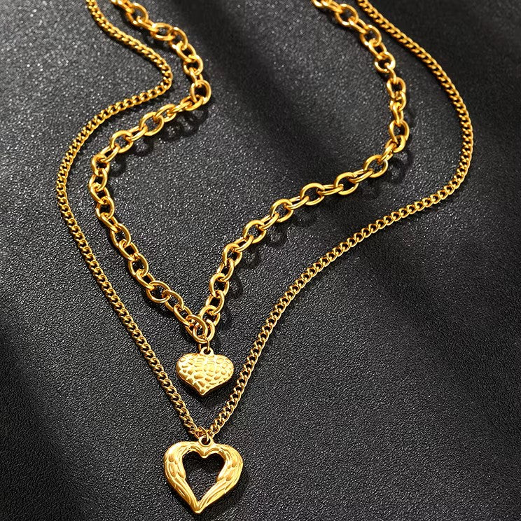 Cherubim Heart Necklace Set